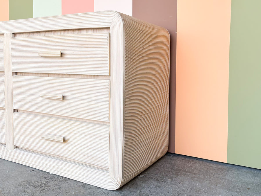 Coastal Cool Pencil Reed Rattan Dresser