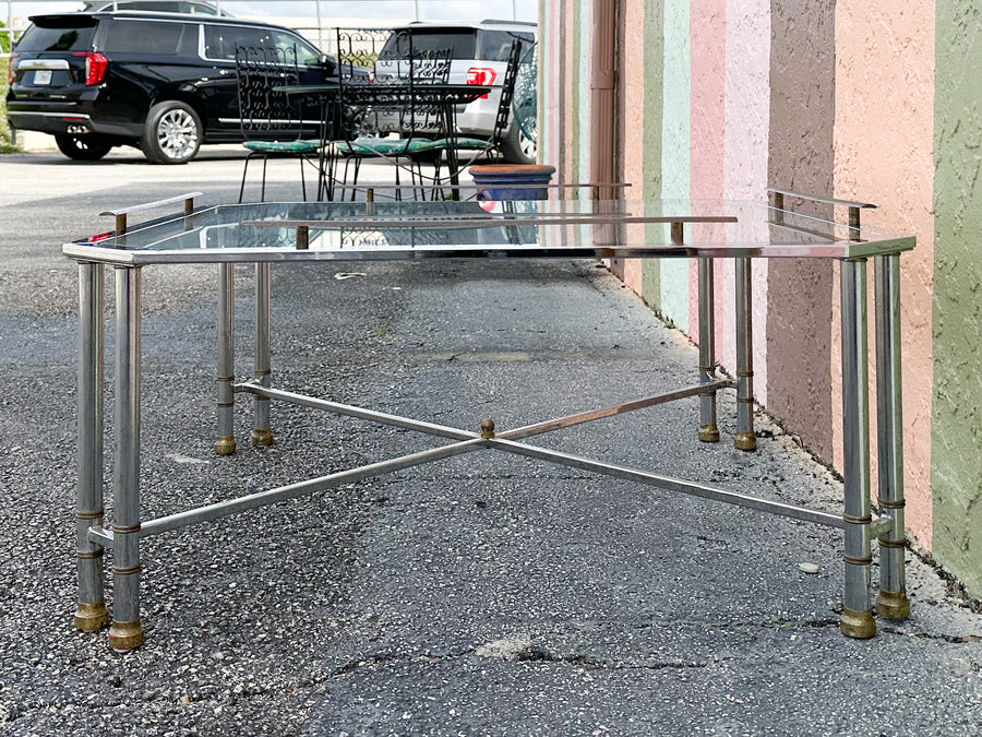 Metal Faux Bamboo Coffee Table