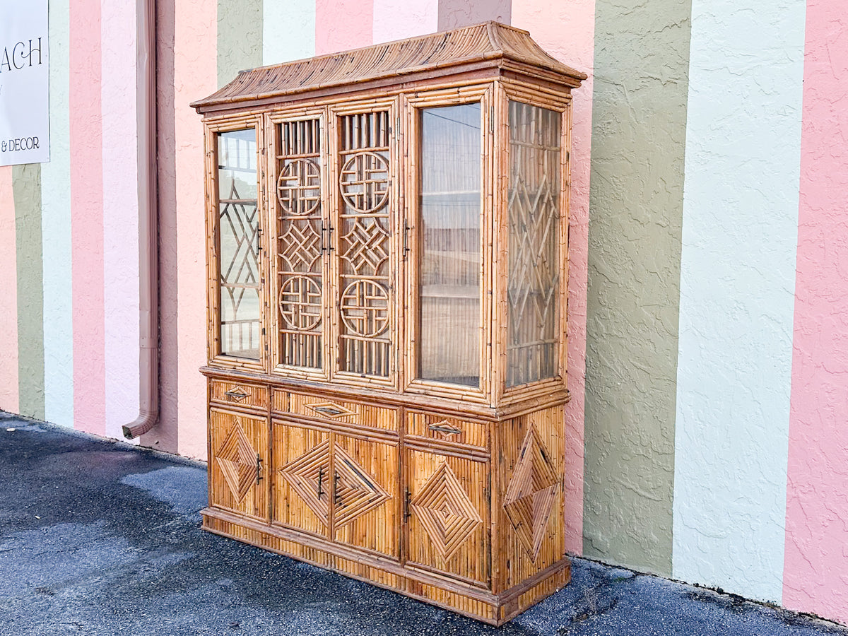 Island Chic Bamboo Pagoda Cabinet