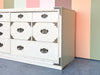 Thomasville Faux Bamboo Dresser with Brass Detail