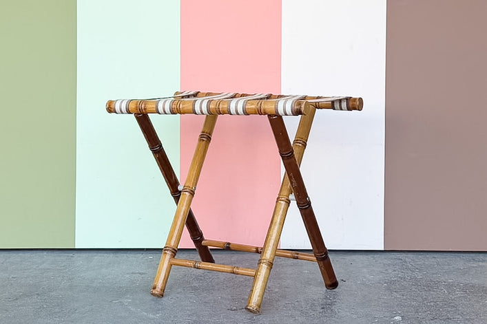 Faux Bamboo Luggage Rack