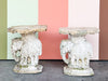 Pair of Palm Beach Plaster Elephant Garden Seats