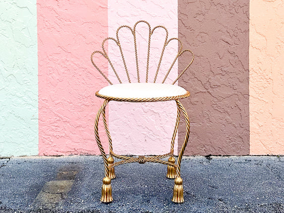 Regency Style Tassel Vanity Chair