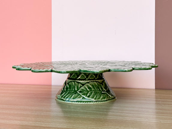 Bordallo Pinheiro Palm Leaf Cake Stand