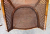 Pair of Handsome Faux Bamboo Cane Barrel Chairs
