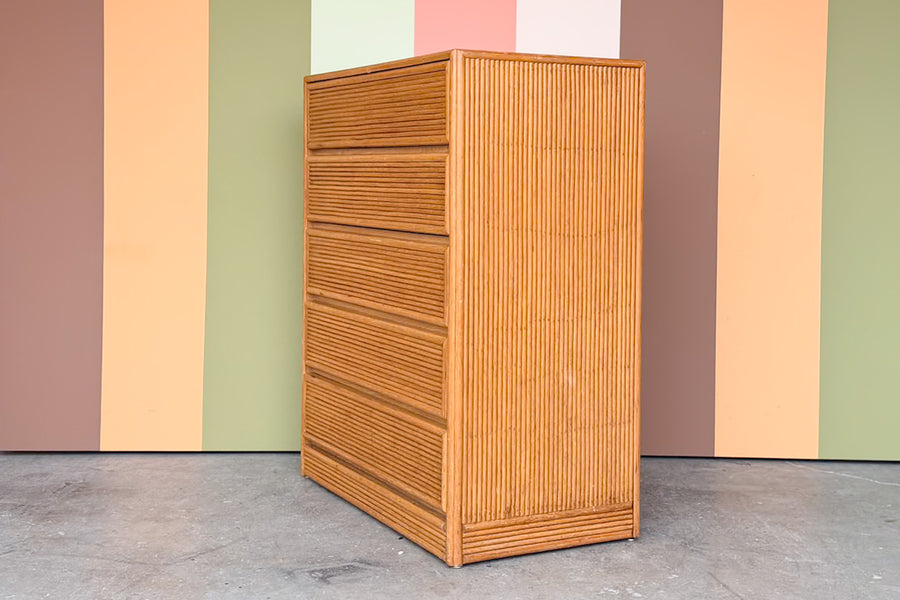 Coastal Cool Rattan Tall Chest