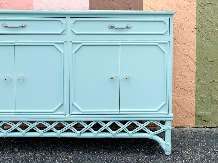 Ficks Reed Painted Rattan Server
