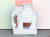 Terracotta White Elephant Garden Seat