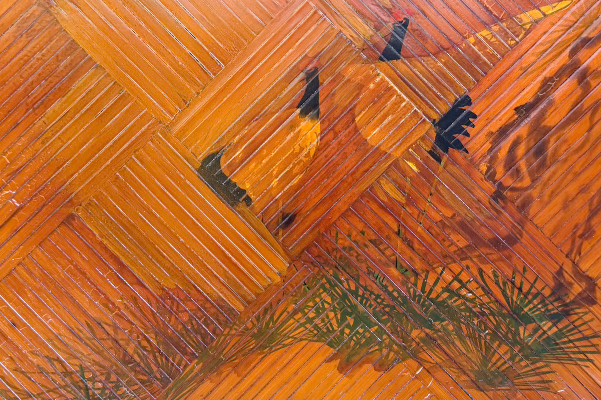 Hand Painted Bamboo Game Table