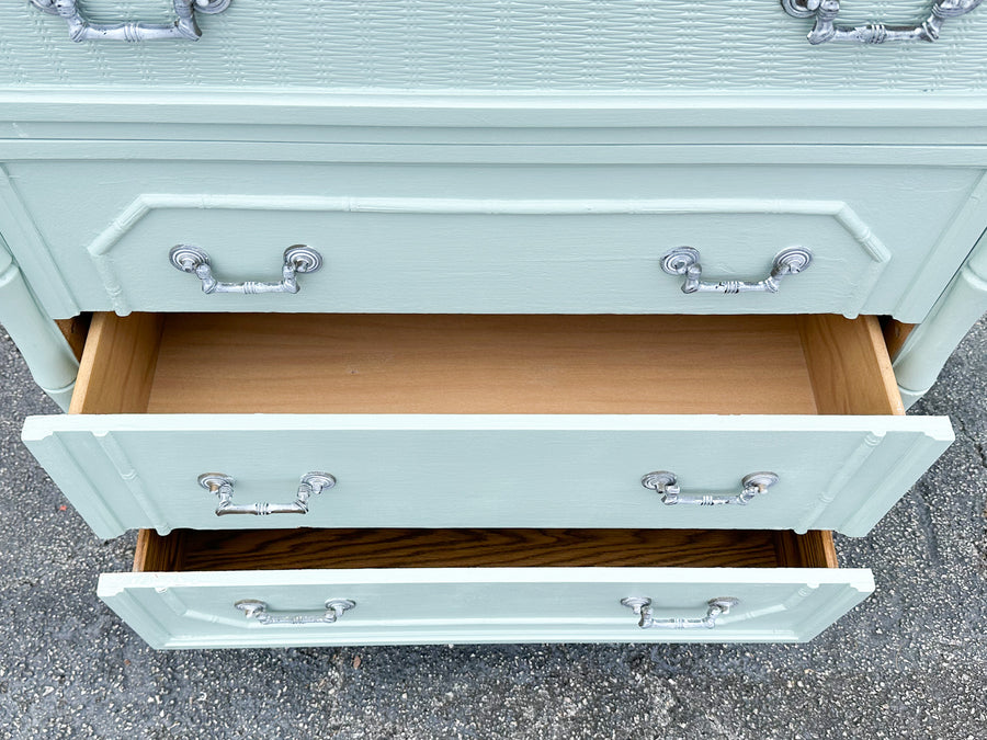 Painted Faux Bamboo Tall Chest