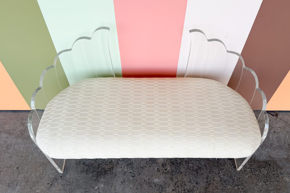 Winged Lucite Bench