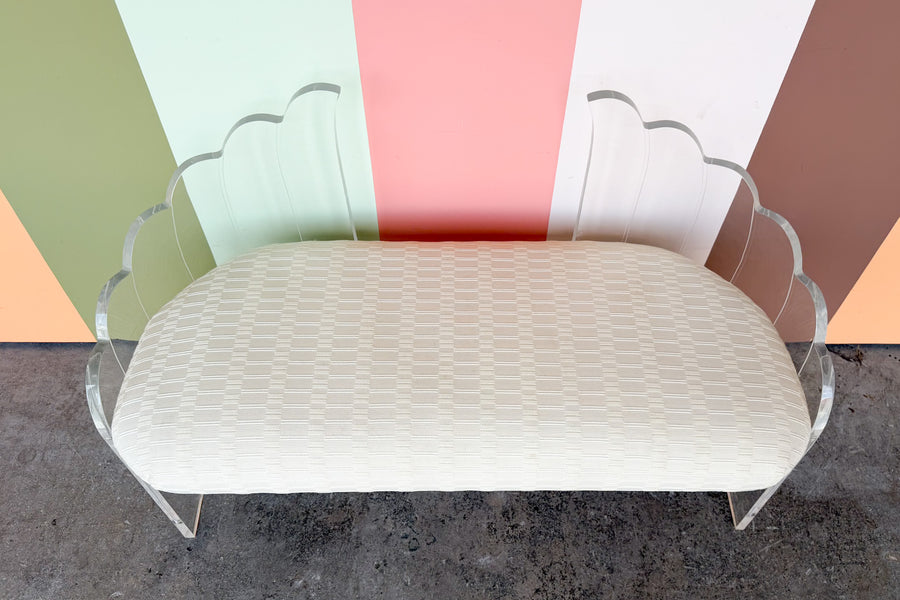 Winged Lucite Bench