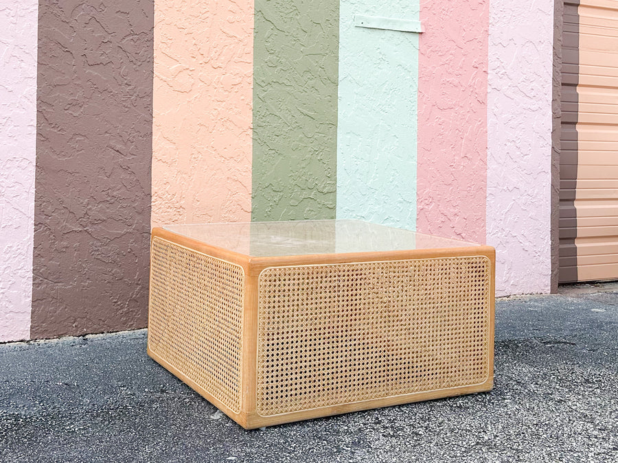 Square Cane Coffee Table