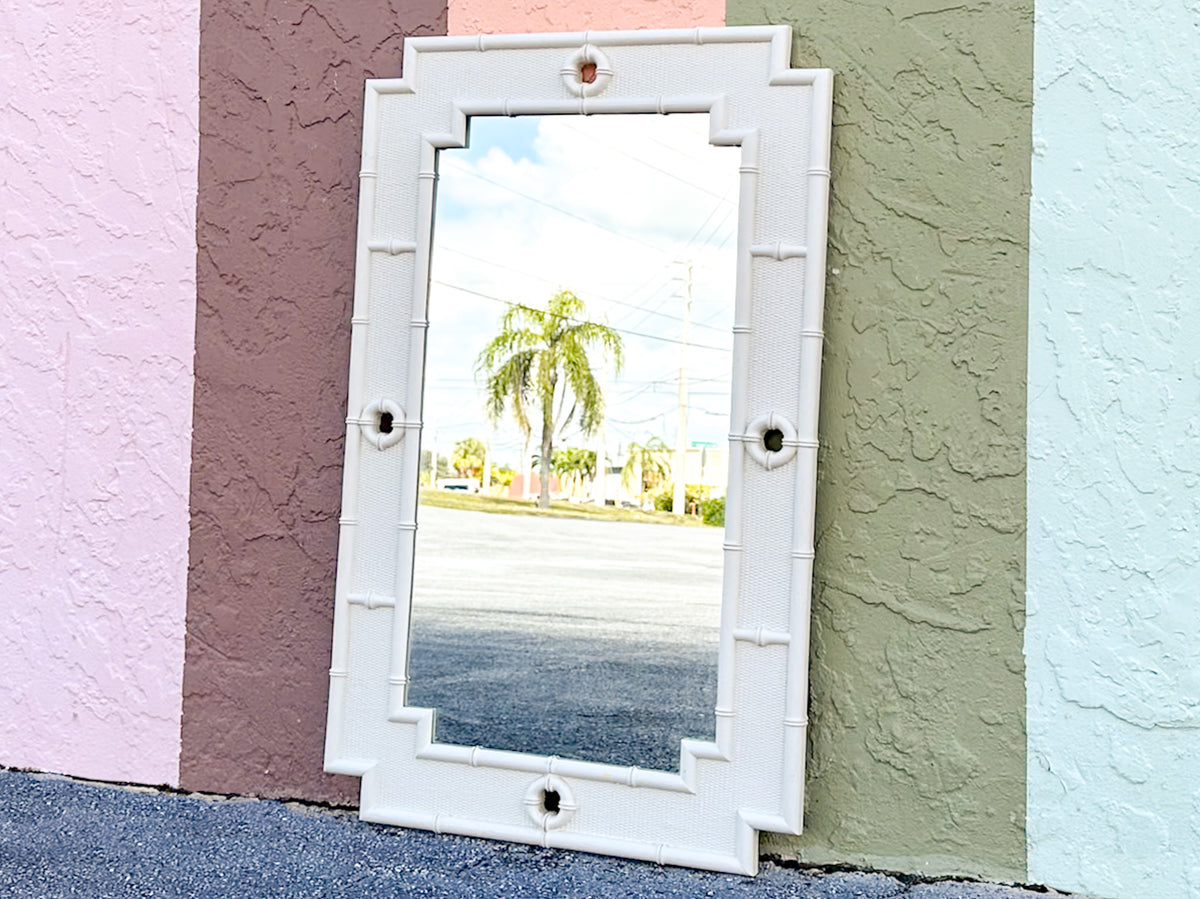 Palm Beach Style Faux Bamboo Mirror