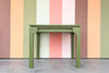 Green Linen Wrapped Game Table