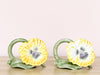 Set of Eight Fitz and Floyd Pansy Napkin Rings