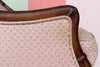 Upholstered Faux Bamboo Barrel Chair