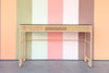 Coastal Chic Rattan Wrapped Desk