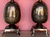 Pair of Brass Pineapple Candle Holders