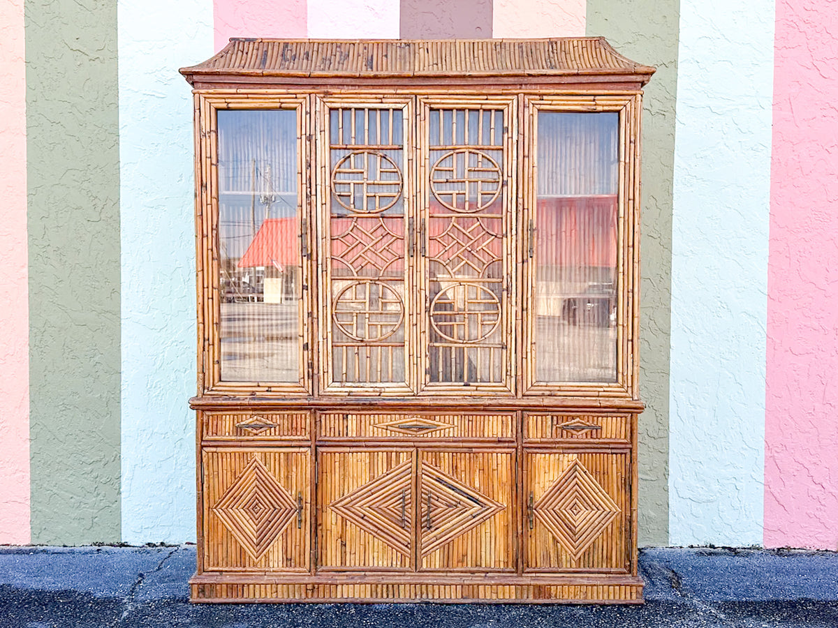 Island Chic Bamboo Pagoda Cabinet