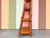 Tortoiseshell Rattan Leaning Etagere