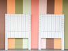 Pair of Striped Upholstered Twin Headboards