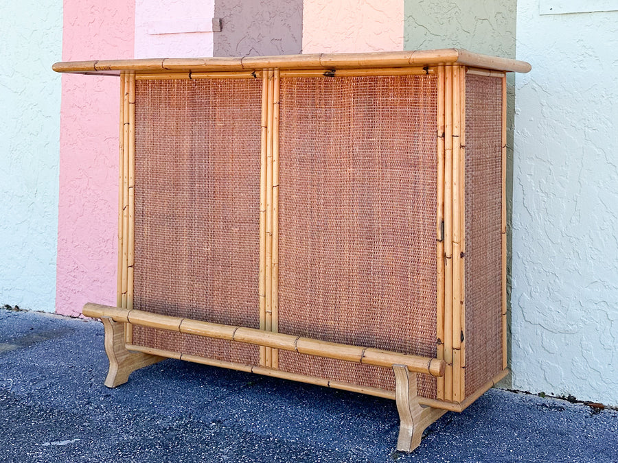 Old Florida Rattan and Seagrass Bar