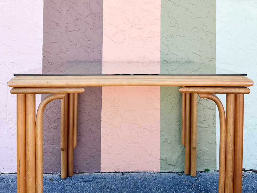 Lattice Rattan Game Table and Chairs
