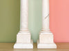 Pair of Large Marble Column Lamps