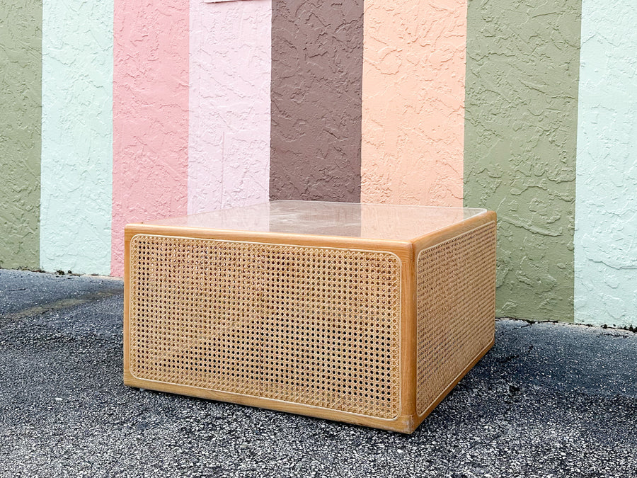 Square Cane Coffee Table