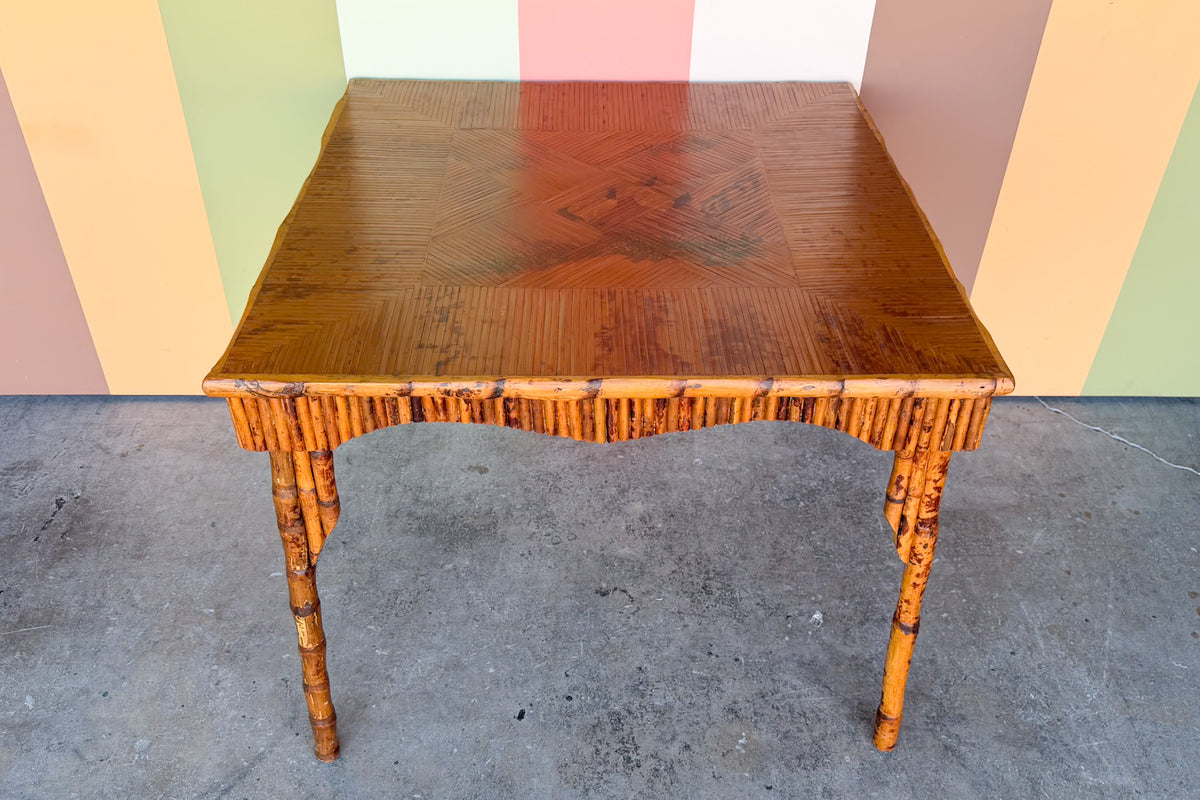 Hand Painted Bamboo Game Table