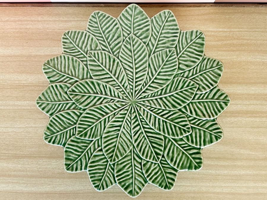 Bordallo Pinheiro Palm Leaf Cake Stand