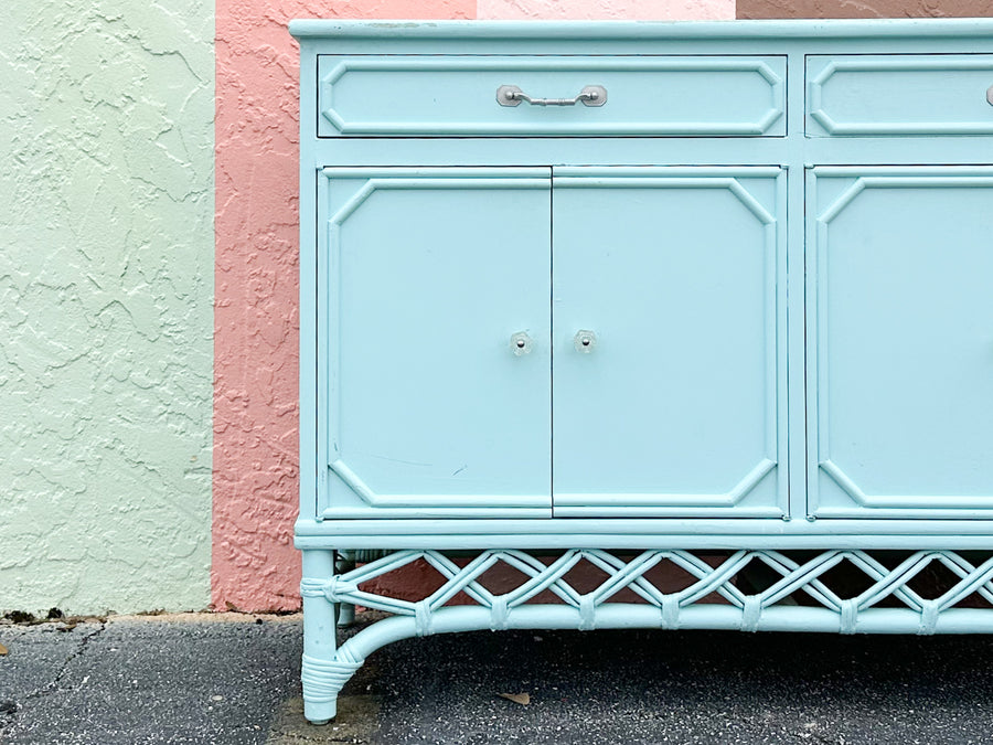 Ficks Reed Painted Rattan Server