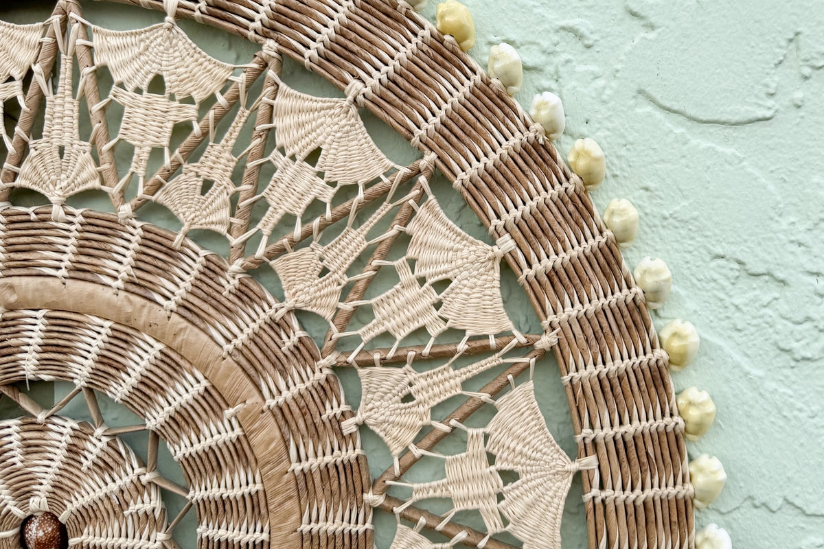 So 70's Macrame Shell Wall Art