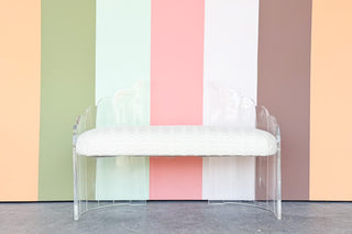 Winged Lucite Bench