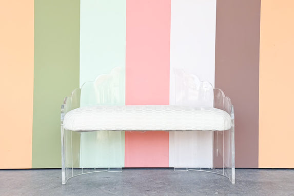 Winged Lucite Bench