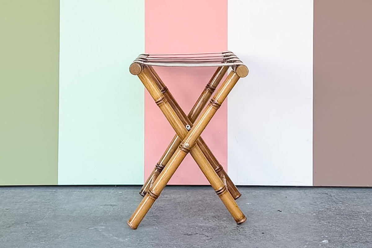 Faux Bamboo Luggage Rack