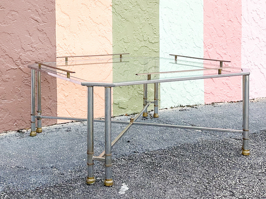 Metal Faux Bamboo Coffee Table