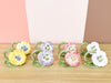 Set of Eight Fitz and Floyd Pansy Napkin Rings