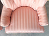Pair of Pink Chic Upholstered Swivel Chairs