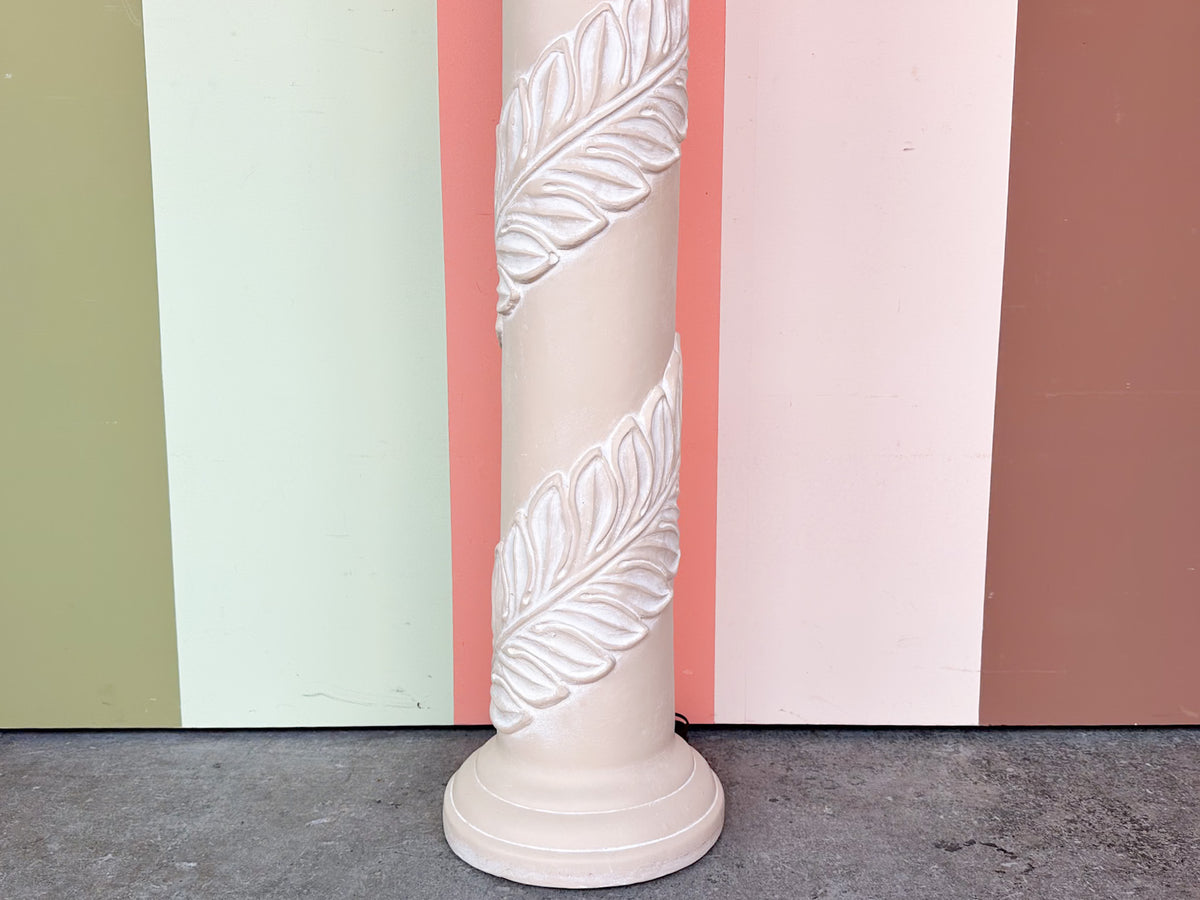 Plaster Palm Frond Floor Lamp