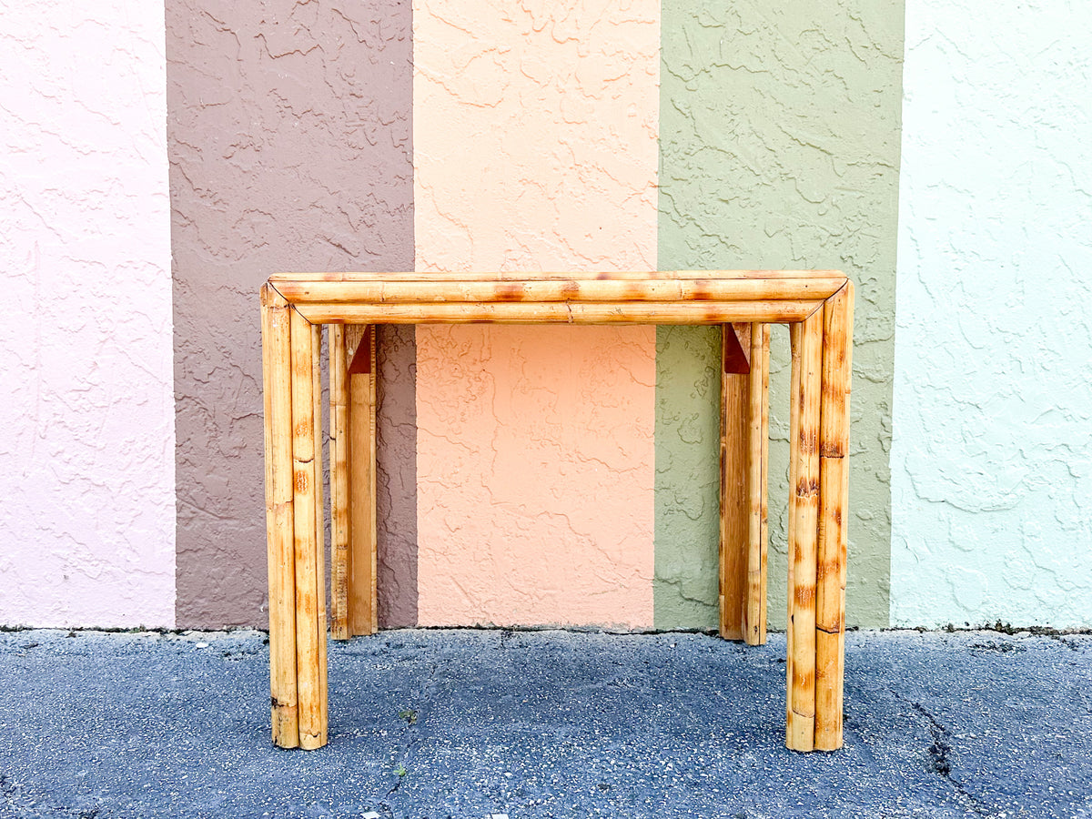 Pencil Reed Rattan Side Table