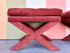 Pair of Upholstered X Benches