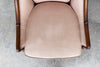 Upholstered Faux Bamboo Barrel Chair