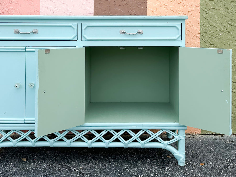 Ficks Reed Painted Rattan Server