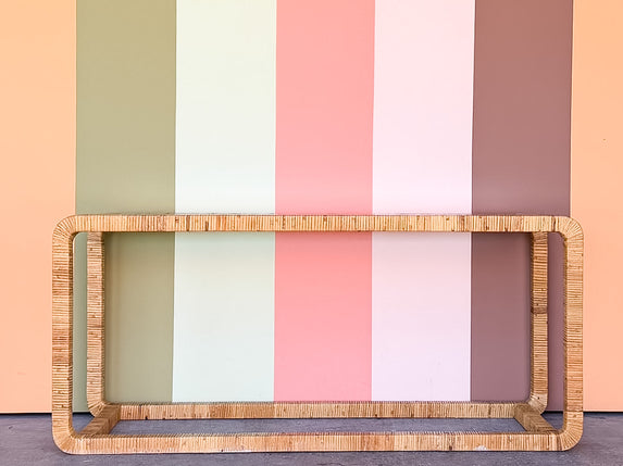 Baldwin Style Rattan Wrapped Console