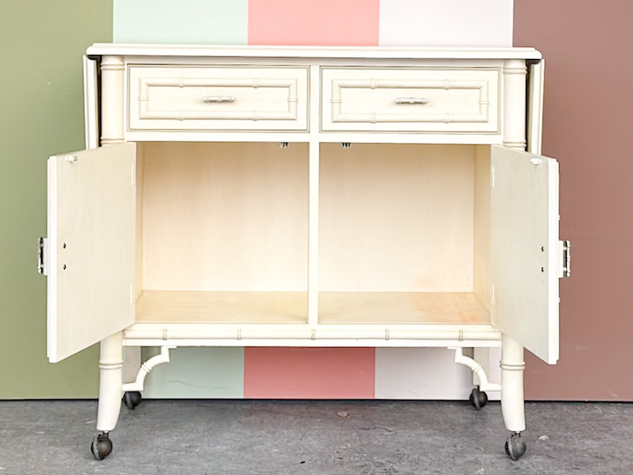 Thomasville Faux Bamboo Flip Top Server