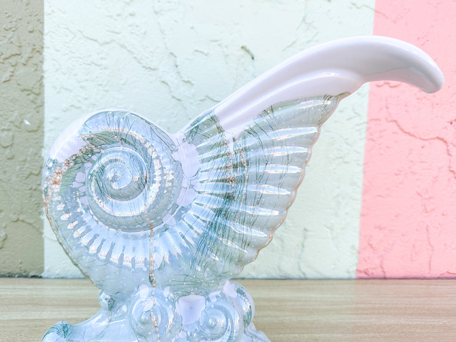 Pair of Seafoam Haeger Shell Vases