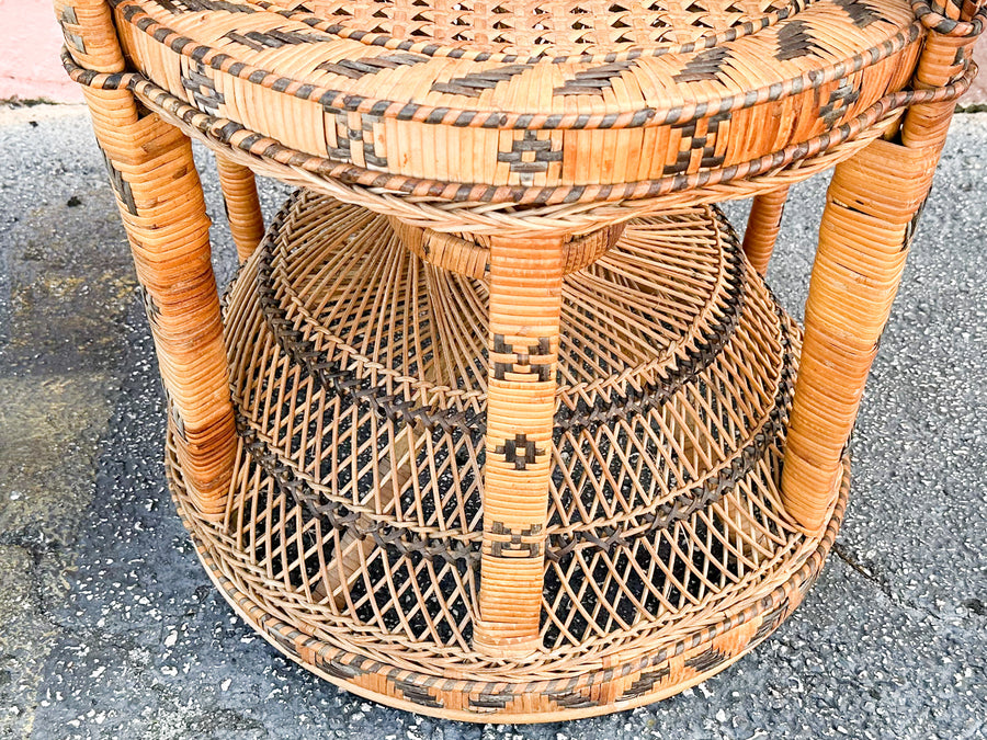 Petite Natural Rattan Peacock Chair