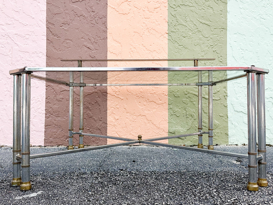 Metal Faux Bamboo Coffee Table